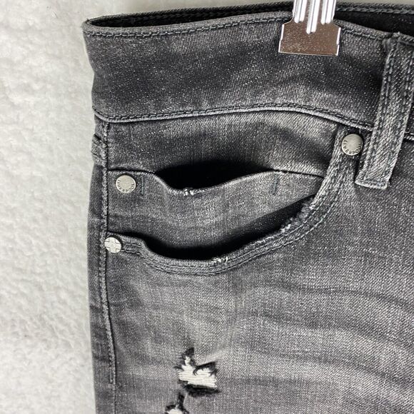 NWOT Liverpool Jeans Womens 16/33 Gray Abby High Rise Crop Skinny Button Fly - Picture 5 of 16